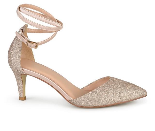 Women's Journee Collection Luela Special Occasion Shoes in Rose Gold color