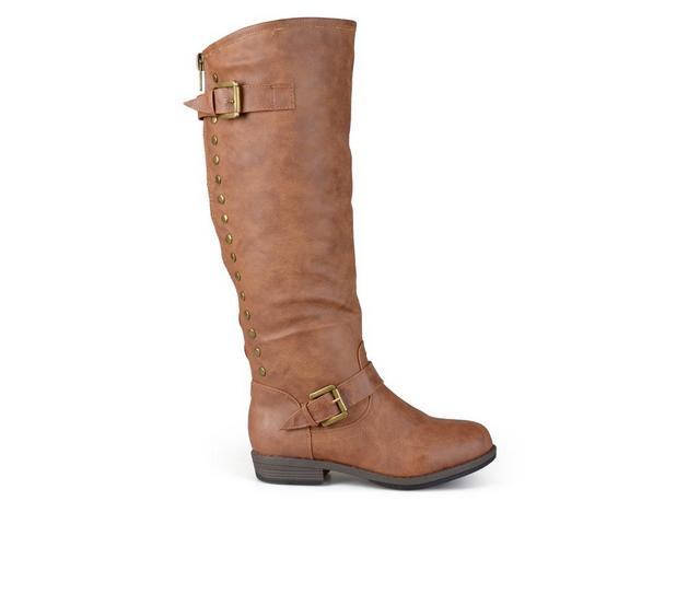 Women's Journee Collection Spokane Knee High Boots in Chestnut color