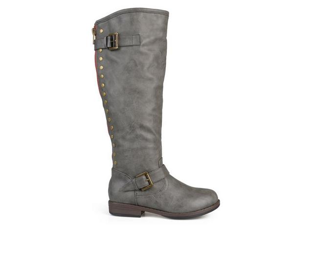 Women's Journee Collection Spokane Knee High Boots in Dark Grey color