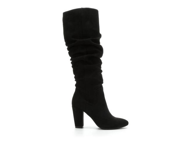 Women's Y-Not Compassion Ruched Knee High Boots in Black color
