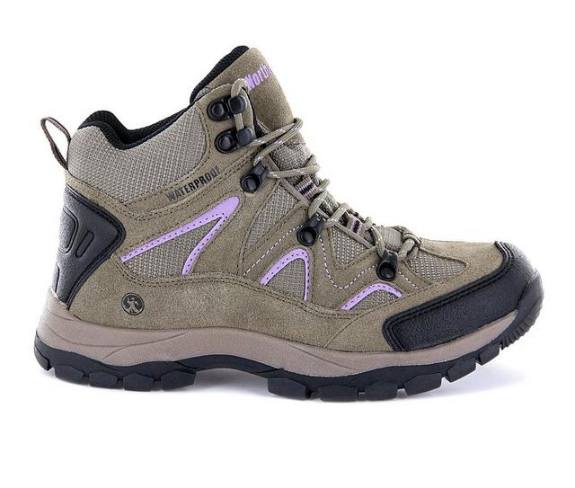 Women's Northside Snohomish Mid Hiking Boots in Tan/Periwinkle color