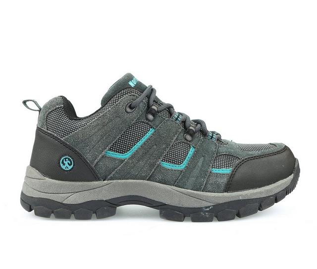 Women's Northside Monroe Low Hiking Shoes in Dk Grey/Turq color