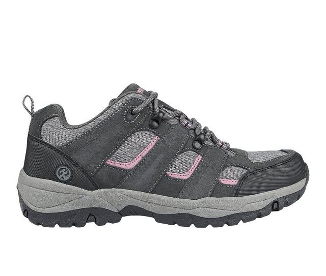 Women's Northside Monroe Low Hiking Shoes in Char/Dusty Rose color