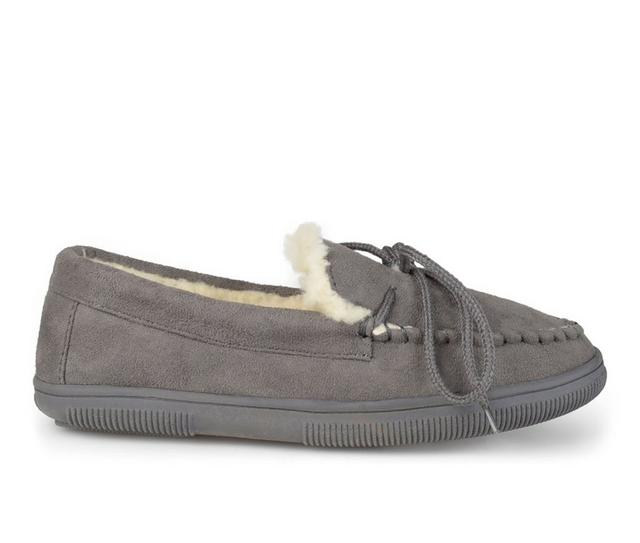 Vance Co. Men's 212M Moccasin Slippers in Grey color