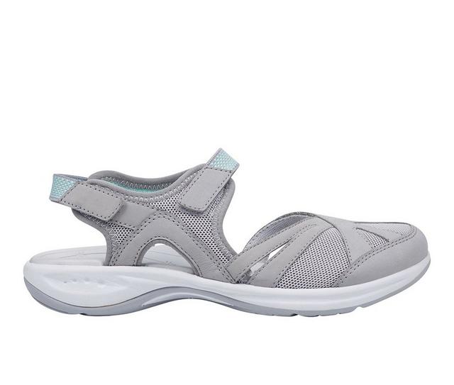 Women's Easy Spirit Splash Water-Ready Hiking Sandals in Light Grey color