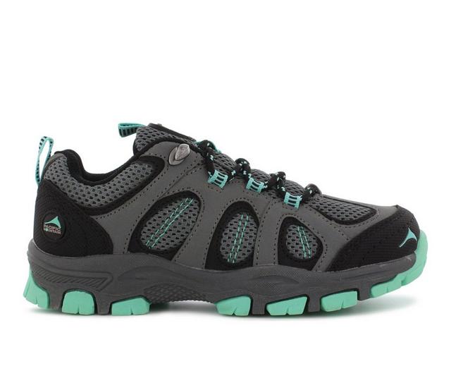 Kids' Pacific Mountain Toddler & Little Kid & Big Kid Crestone Hiking Shoes in Grey/Green color