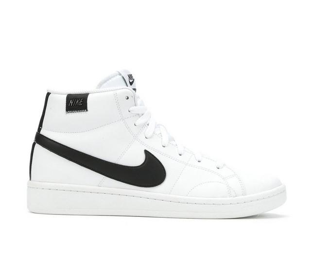 Men's Nike Court Royale 2 Mid Sneakers in White/Black color