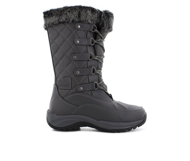 Women's Pacific Mountain Whiteout Winter Boots in Charcoal color