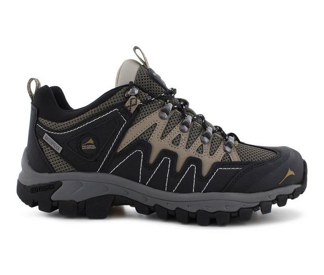 Men's Pacific Mountain Dutton Low Hiking Shoes in Khaki/Mustard color