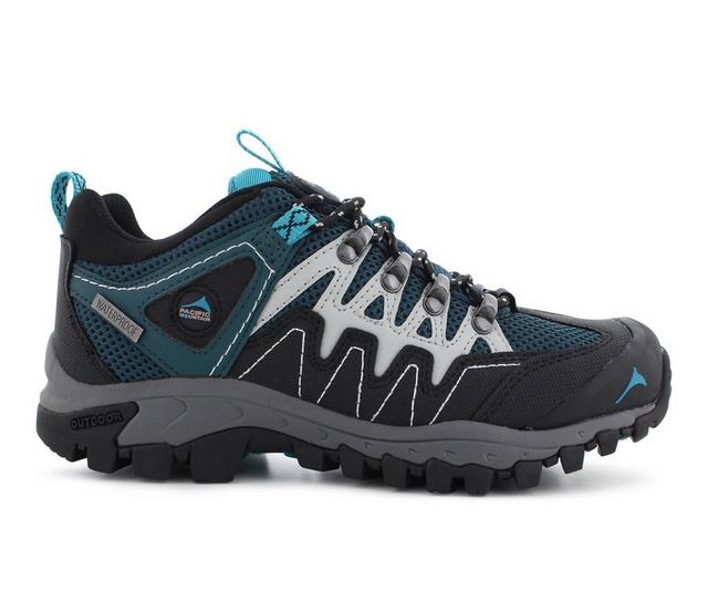 Women's Pacific Mountain Dutton Low Waterproof Hiking Shoes in Atlantic/ Blue color