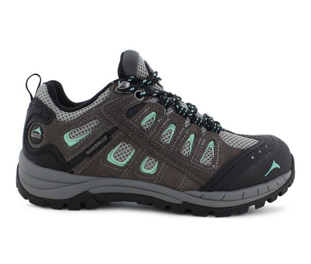 Women's Pacific Mountain Sanford Waterproof Hiking Shoes in Charcoal/ Mint color