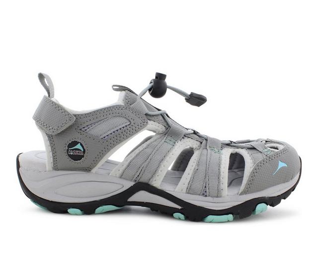 Women's Pacific Mountain Ascot Outdoor Sandals in Grey/ Teal color