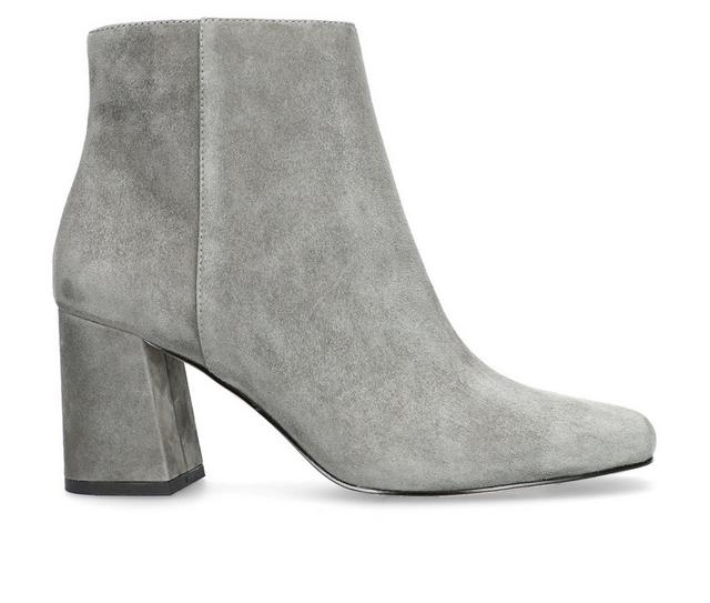 Women's Bella Vita Wilma Heeled Booties in Grey Suede color