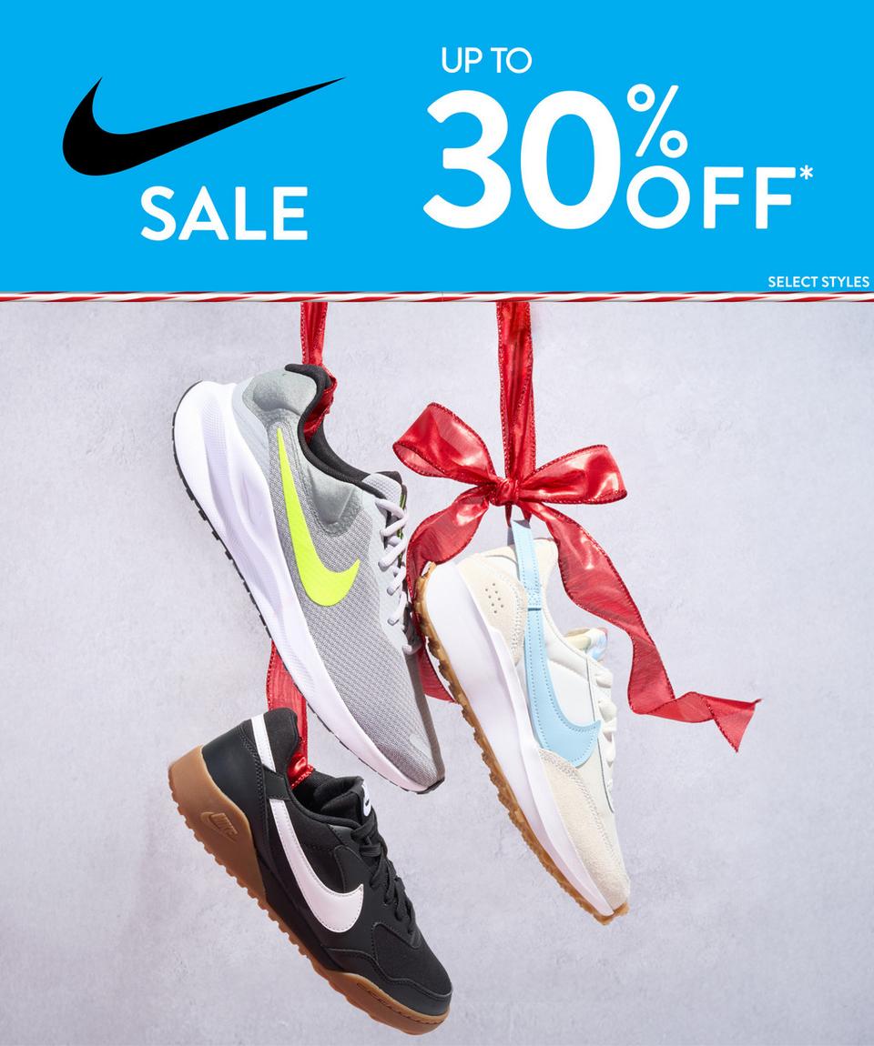 Save 30% off select Nike for a limited time!