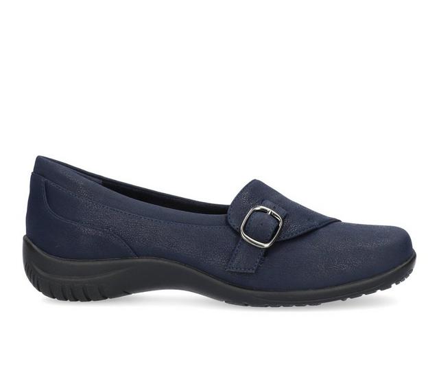 Women's Easy Street Cinnamon Slip-On Shoes in Navy color