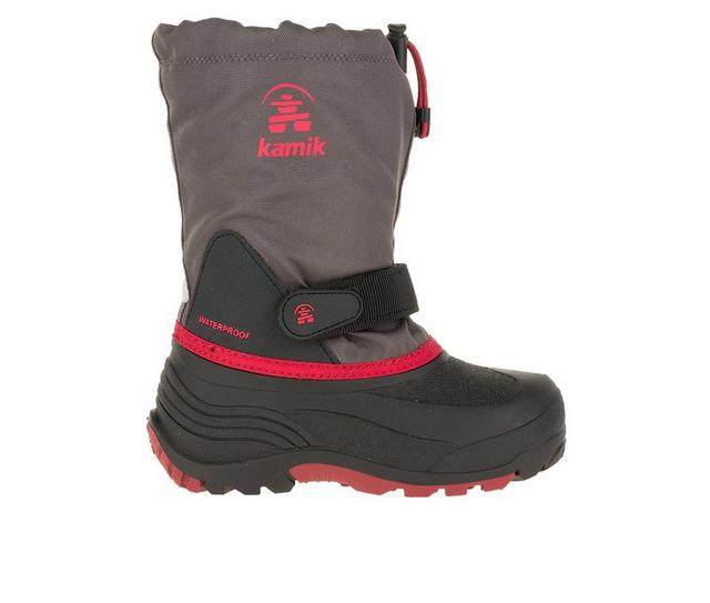 Kids' Kamik Little Kid & Big Kid Waterbug Winter Boots in Charcoal color