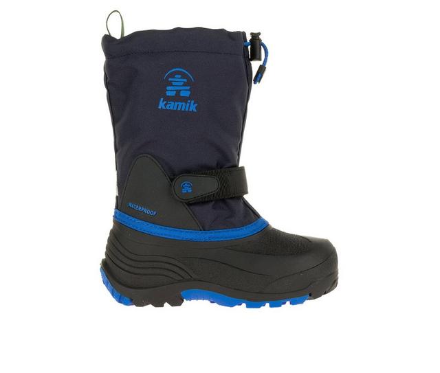 Kids' Kamik Little Kid & Big Kid Waterbug Winter Boots in Navy Blue color