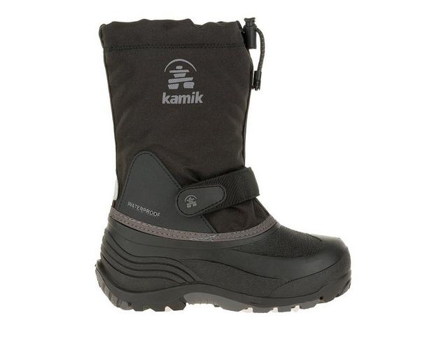 Kids' Kamik Toddler & Little Kid Waterbug 5 Winter Boots in Black/Charcoal color