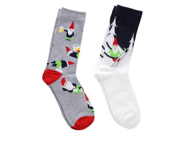 Sof Sole 2 Pr Men's Holiday Crew Socks in Gnome Ski color
