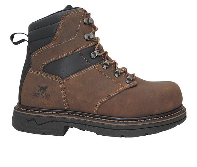 Men's Irish Setter by Red Wing Farmington KT 83638 Work Boots in Brown color