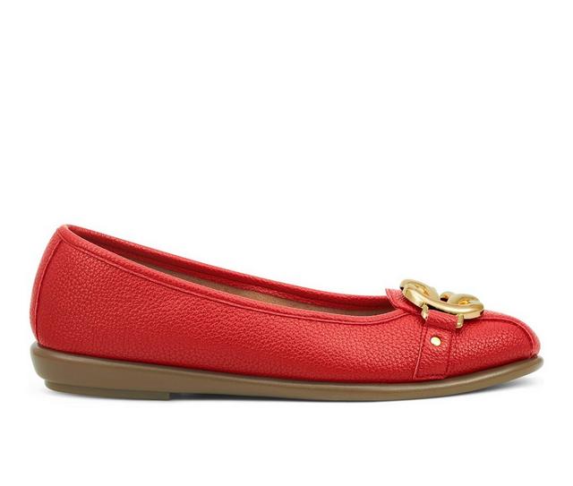 Women's Aerosoles Big Bet Flats in Red color