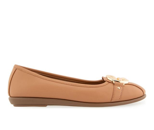 Women's Aerosoles Big Bet Flats in Natural Pu color