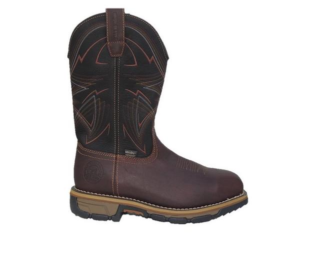 Men's Irish Setter by Red Wing Marshall 83938 Steel Toe Work Boots in Brown/Black color