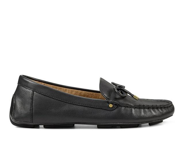 Women's Aerosoles Brookhaven Loafers in Black Leather color