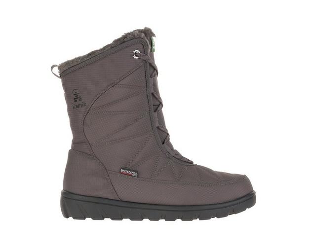 Women's Kamik Hannah Mid Winter Boots in Charcoal Wide color
