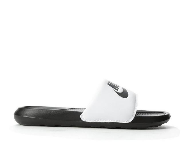 Men's Nike Victori One Sport Slides in Blk/Blk//Wht color
