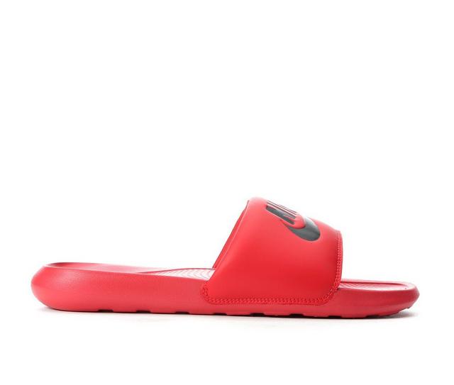 Men's Nike Victori One Sport Slides in Red/Blk/Red color