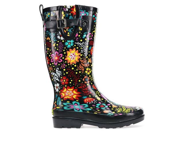 Women's Western Chief Garden Play Rain Boots in Black color