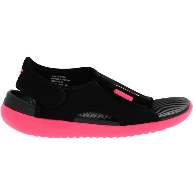 Boys' Nike Little Kid & Big Kid Sunray Adjust 5 V2 Water Sandals in BLACK BLACK GRE color