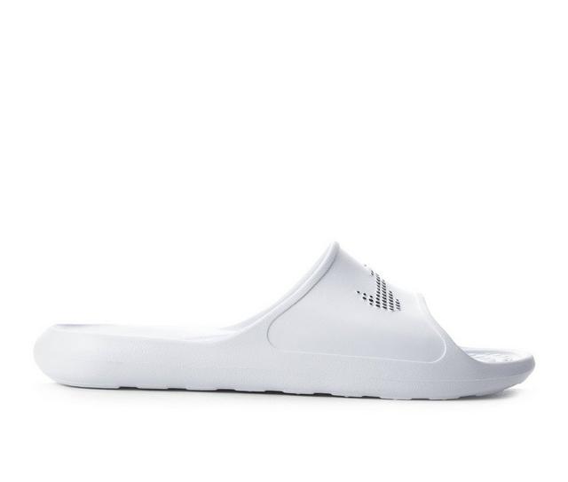 Men's Nike Victori One Shower Sport Slides in White/Black color