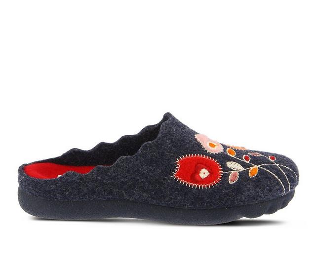 Women's Flexus Wildflower Mules in Navy color