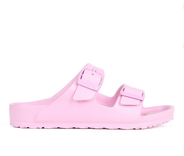 Kids' Birkenstock Little Kid Arizona Essentials Footbed Sandals in Fondant Pink color