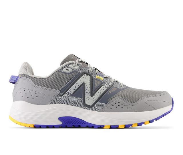 Men's New Balance MT410V7 Trail Running Shoes in Grey/Blue color