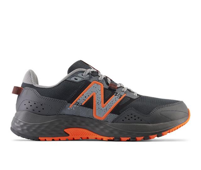 Men's New Balance MT410V7 Trail Running Shoes in Blk/Orange color