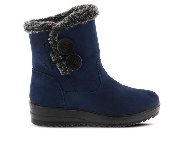 Women's Flexus Istra Winter Booties in Navy color