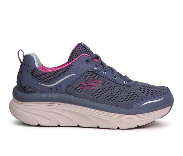 Women's Skechers 149023 D'Lux Walker Infinite Motion Walking Shoes in Blue/Pink color