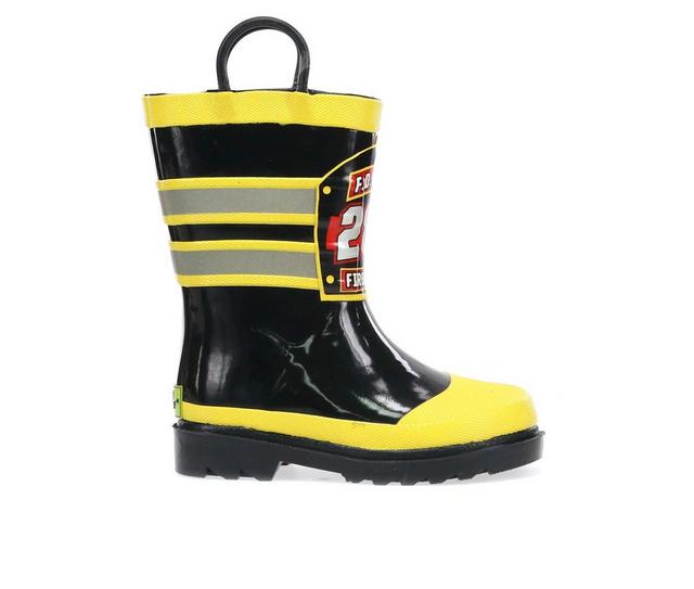 Boys' Western Chief Toddler Firechief Rain Boots in Black/Multi color