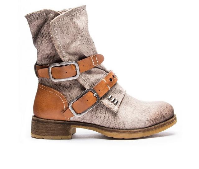 Women's Dirty Laundry Tycen Moto Boots in Tan color