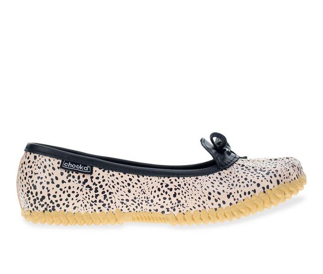 Women's Chooka Duck Skimmer Rain Shoes in Cheetah color