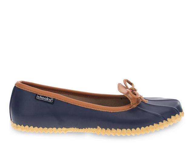 Women's Chooka Duck Skimmer Rain Shoes in Navy color