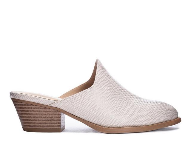 Women's CL By Laundry Catherin Mule Booties in Cream color