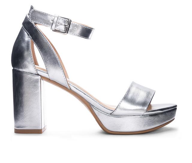 Women's CL By Laundry Go On Platform Dress Sandals in Silver color