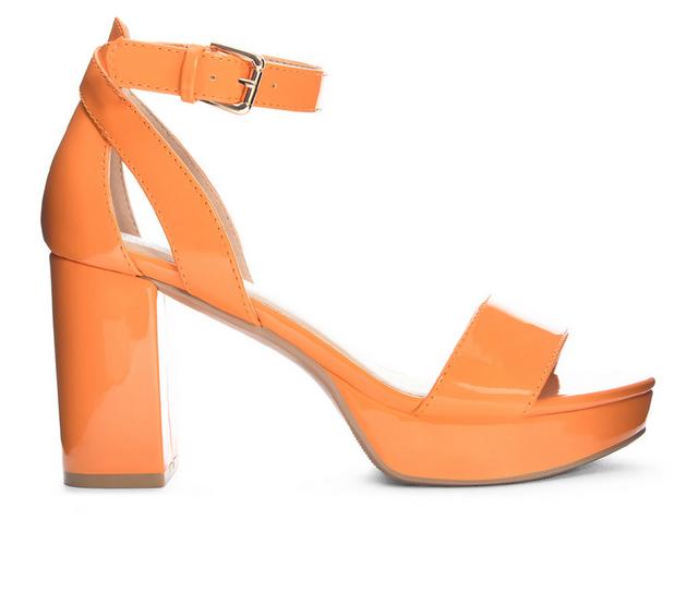 Women's CL By Laundry Go On Platform Dress Sandals in Orange color