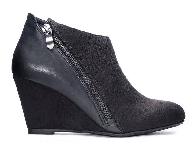 Women's CL By Laundry Viola Wedge Booties in Black color