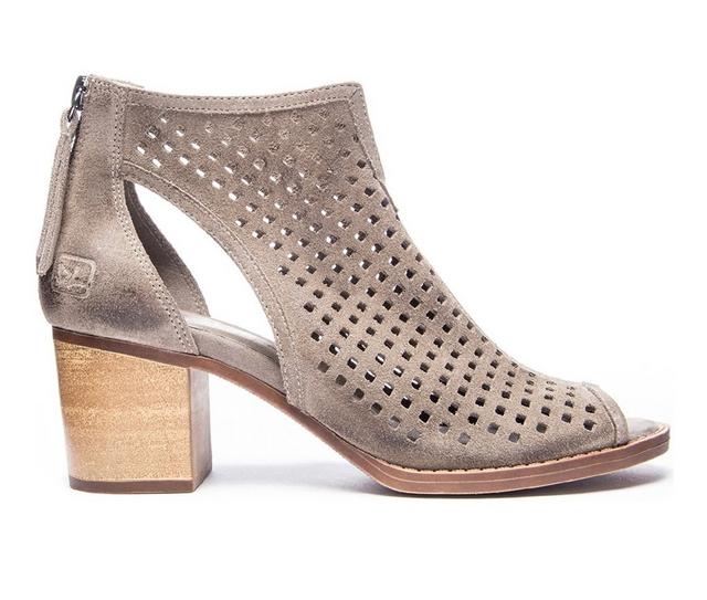 Women's Dirty Laundry Tessa Peep Toe Booties in Grey color