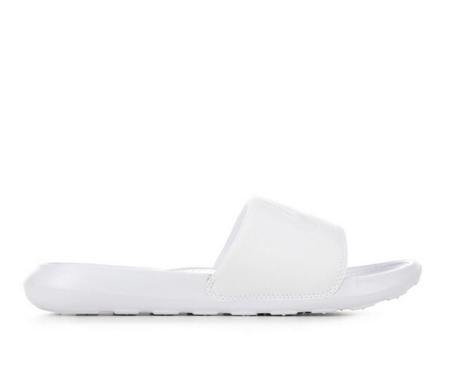 Women's Nike Victori One Sport Slides in White/White color